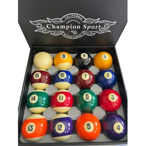 CHAMPION PREMIUM 2-1/4" BILLIARD POOL BALL SET COMPLETE 16 BALL SET